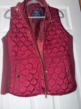 Polo by Ralph Lauren Quilted Wine Red Sleeveless Vest